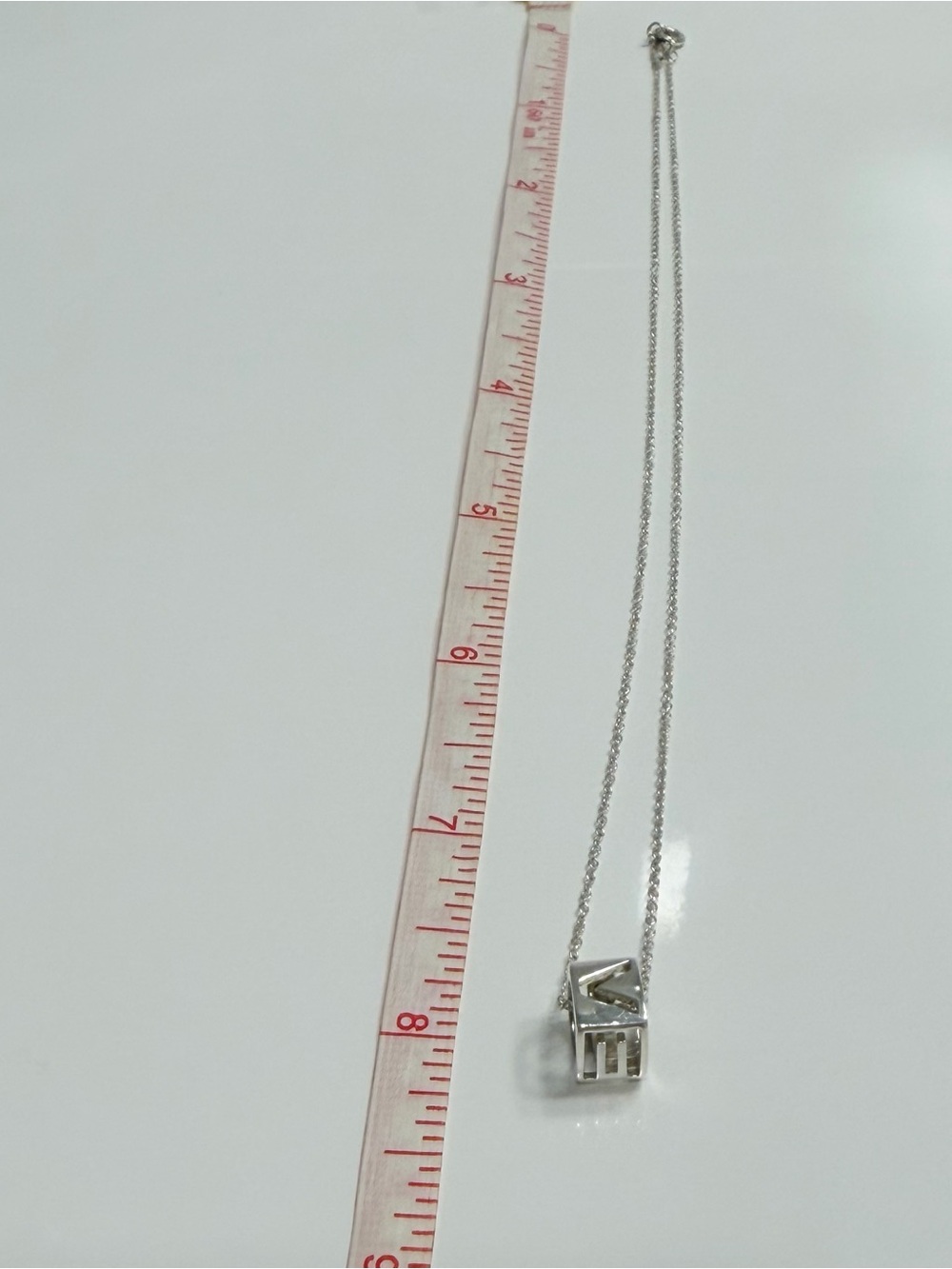 Tiffany & Co. Paloma Picasso LOVE Cube Necklace Sterling Silver 925 16” Retired